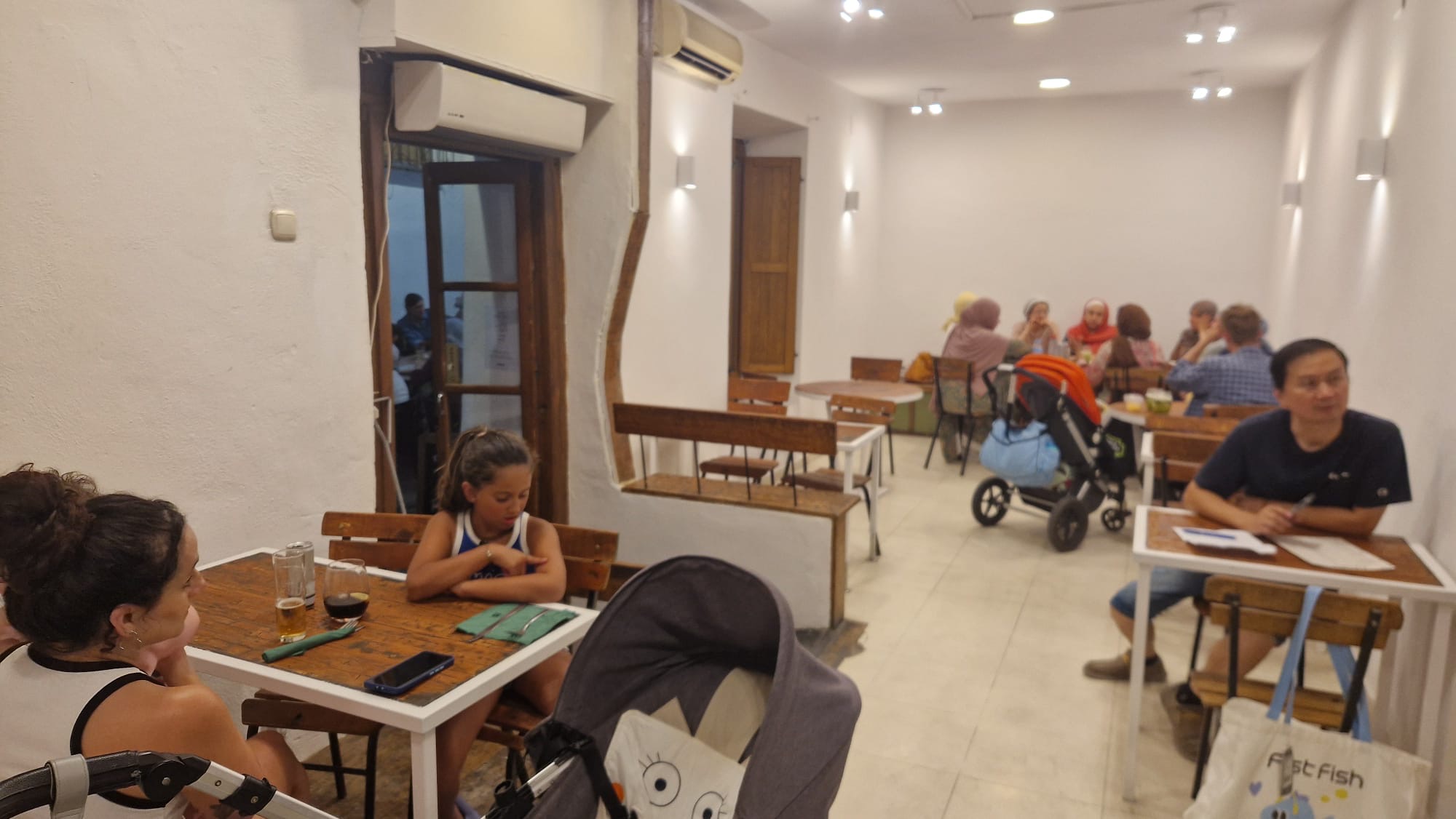 Families and friends gathered inside La Fondita Hub